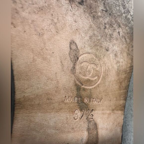 Chanel 2019 Interlocking CC Logo Multi Colored Combat Boots Size 37.5 - Picture 8 of 12